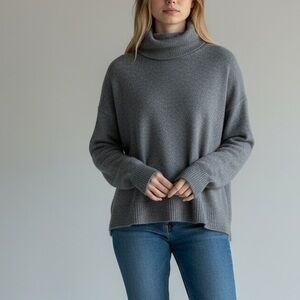 Eileen Fisher System Merino Wool blend cowl neck sweater size 1x oversized